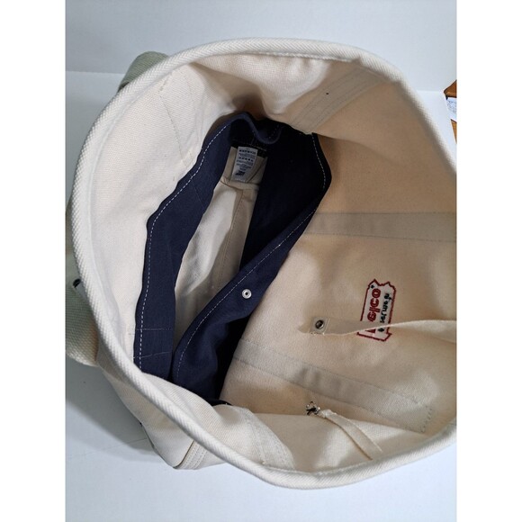 Lands End Canvas Boat Tote Beach Travel Bag Blue Large Delco Pennsylvania - Picture 9 of 13